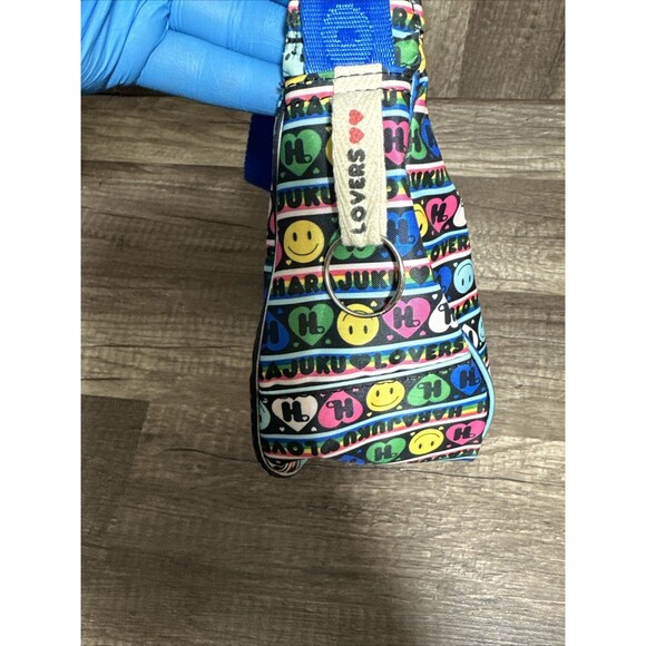 2 Harajuku Lovers Gwen Stefani Colorful Purse Crossbody Bag Smiley face Hearts - Picture 11 of 16